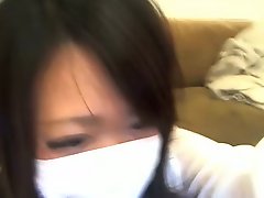 Japanese beauty mask girl masturbation