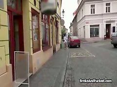 Czech barmaid sucks for cash