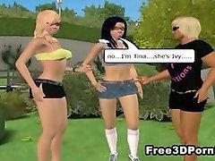 Two 3D cartoon hotties getting fucked hard