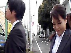 Japanese girl is used and abused at the office where she gets fucked