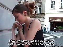 Czech girl picks up from the streetand