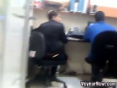 Girl In The Office With A Thong