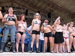 Massive Titty Contest at Iowa Biker Rally