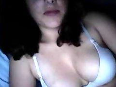 Webcam show with lots of her amateur tits