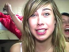 Teenie slut swallows