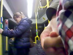 Open dick in tram