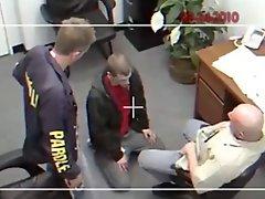 Bareback fucked at the police station