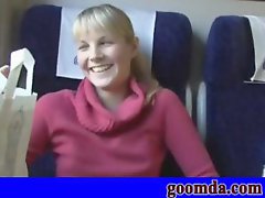 Blonde girl porn on the train sex Juliet fucking nicely best posion horny time 1