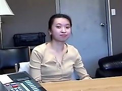 Dull-eyed asian sucks cockand drinks piss