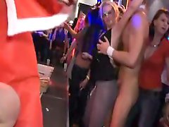 Wild girls party with dancers getting their cocks sucked and fucked