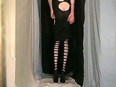 Crossdresser In Black Dress