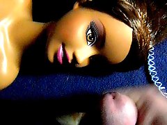 Sexy Black Barbie Doll Takes a Huge Facial Cumshot #2