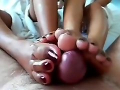 Ebony footjob compilation.