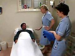 Two British Nurses Soap Up And please that patient