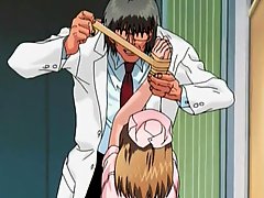 Hentai nurse tied up by her horny doctor