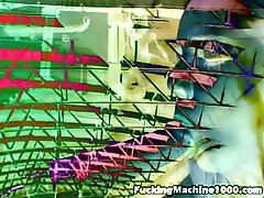 A big machine dick for a hot blonde in stockings