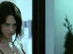 Bonerific Italian Babe Asia Argento Walking Around In Black Lingerie