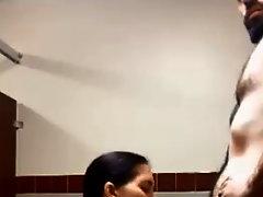 Hotasswife Public Bathroom Sex and Facial