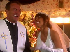 Hot Wedding Night for Kirsten Price! She Blows her Hubby and Squeezes those Tits!