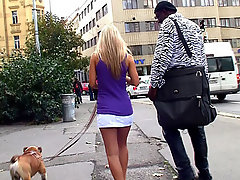 Sabrina gives head to some afroamerican tourist and swallows it all