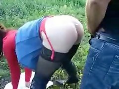 Must see this horny bitch outdoor!