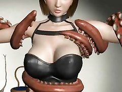 Tentacles bang for 3D girl