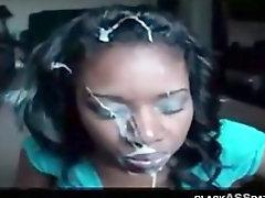 Black collage sluts facial compilation