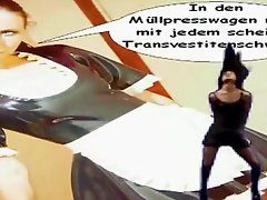 Die Latex Maid Luder # Scheiss Transvestitenschweine