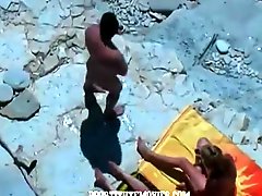 Exposed Brutal wife swapping on beach