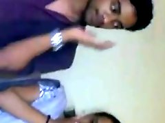 INDIAN - college girl romance at Bathroom
