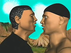 Its a big cock gay four way, on the farm, outdoors in 3D animation