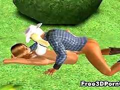 3D cartoon sex in a park