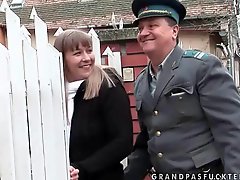 Old fat policeman fucking sexy teen