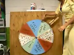 College peeps into a games called roulette of fuck