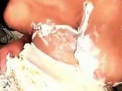 Jasmine Blacks love melons smAshed inside cake as she fucked