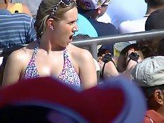 Bikini top Teen at Baseball Game