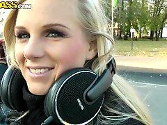 Hot Blonde Stops Bumping To Music For A Hot Public Fuck