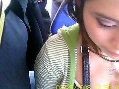 Tetas en bus