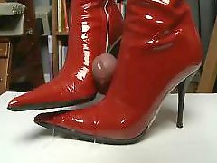Shoejob and bootjob cumshots