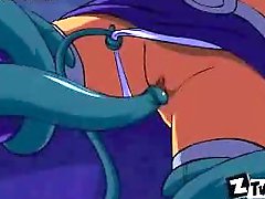 Starfire fucked By Tentacles