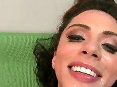 Beautiful glocouch AriElla FerrEra enpLeasures a titty tiDal wave of CreAmy cum