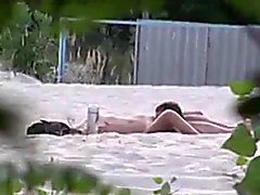 Nudists sex on the beach