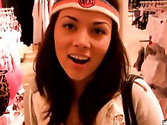 Kristina Rose walks in the shop