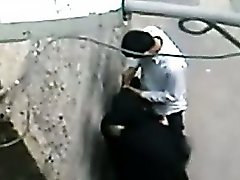 Arab whore wife cheats her husband in the street. Hidden cam