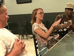 Babe gets fucked on billiard table