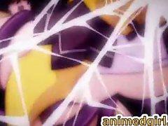 Anime caught in spider net and fuck tranny