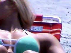 Quick beach milf crotch shot spy 136, cameltoe, big jugs