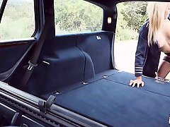 Beautiful stewardess fucks with stranger