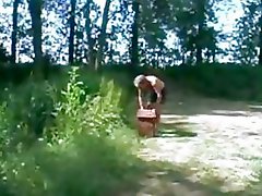 Cute Teen and Old man Outdoor erotic sex in forest
