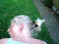 Webman - Swedish girl fucked doggystyle outside